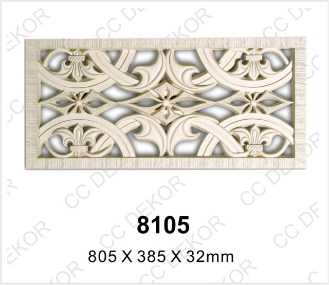 8105 Transparan Poliuretan Dekoratif Panel
