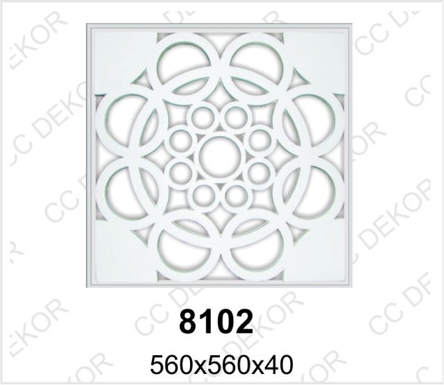 8102  Transparan Poliuretan Dekoratif Panel